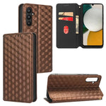 Custodia per telefono in pelle con texture a griglia cubica., For Samsung Galaxy A23 4G / 5G / F23 / M23, For Samsung Galaxy A04e / M04 / F04, For Samsung Galaxy A14 4G / 5G, For Samsung Galaxy A24 5G