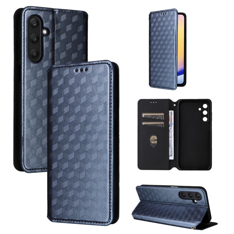 Custodia per telefono in pelle con texture a griglia cubica., For Samsung Galaxy A05, For Samsung Galaxy A25 5G Japan Version / A25e, For Samsung Galaxy A25 5G, For Samsung Galaxy A24 4G