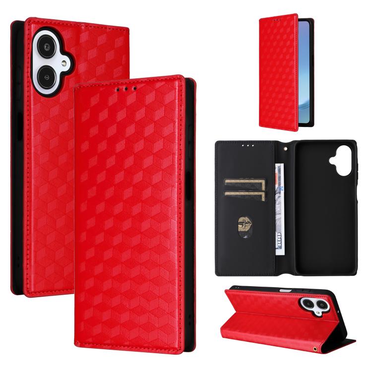 Custodia per telefono in pelle con texture a griglia cubica., For Samsung Galaxy A05, For Samsung Galaxy A25 5G Japan Version / A25e, For Samsung Galaxy A25 5G, For Samsung Galaxy A24 4G