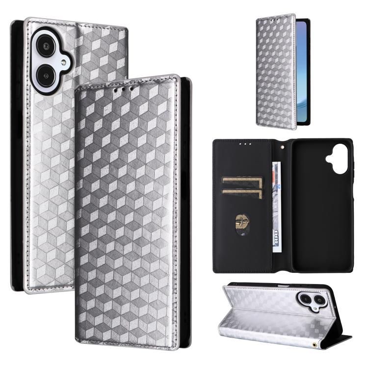 Custodia per telefono in pelle con texture a griglia cubica., For Samsung Galaxy A05, For Samsung Galaxy A25 5G Japan Version / A25e, For Samsung Galaxy A25 5G, For Samsung Galaxy A24 4G