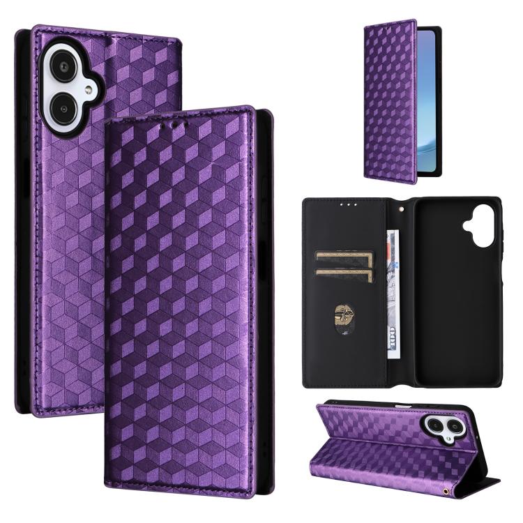 Custodia per telefono in pelle con texture a griglia cubica., For Samsung Galaxy A05, For Samsung Galaxy A25 5G Japan Version / A25e, For Samsung Galaxy A25 5G, For Samsung Galaxy A24 4G