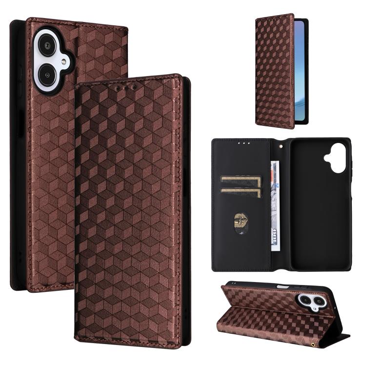 Custodia per telefono in pelle con texture a griglia cubica., For Samsung Galaxy A05, For Samsung Galaxy A25 5G Japan Version / A25e, For Samsung Galaxy A25 5G, For Samsung Galaxy A24 4G