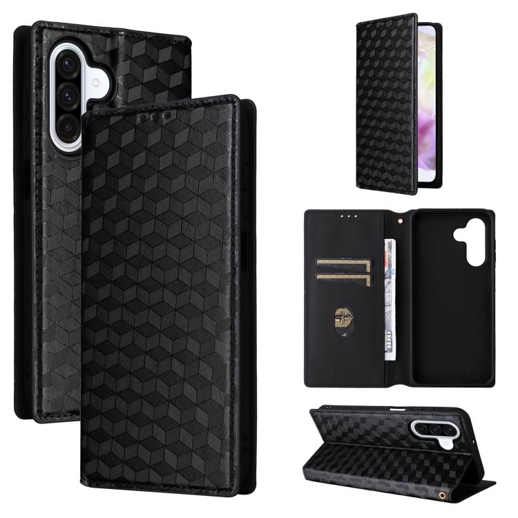 Custodia per telefono in pelle con texture a griglia cubica., For Samsung Galaxy A07 4G / 5G, For Samsung Galaxy A06 4G / 5G, For Samsung Galaxy A56 5G / A36 5G, For Samsung Galaxy A26 5G