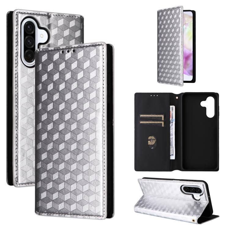 Custodia per telefono in pelle con texture a griglia cubica., For Samsung Galaxy A07 4G / 5G, For Samsung Galaxy A06 4G / 5G, For Samsung Galaxy A56 5G / A36 5G, For Samsung Galaxy A26 5G