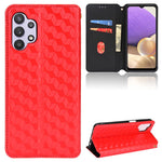 Custodia per telefono in pelle con texture a griglia cubica., For Samsung Galaxy A03 164.2mm Global, For Samsung Galaxy A03 166.5mm EU Version, For Samsung Galaxy A13 4G, For Samsung Galaxy A32 5G / M32 5G