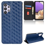 Custodia per telefono in pelle con texture a griglia cubica., For Samsung Galaxy A03 164.2mm Global, For Samsung Galaxy A03 166.5mm EU Version, For Samsung Galaxy A13 4G, For Samsung Galaxy A32 5G / M32 5G