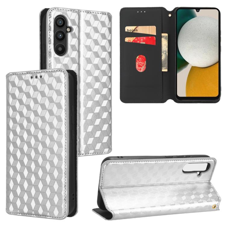 Custodia per telefono in pelle con texture a griglia cubica., For Samsung Galaxy A34 5G, For Samsung Galaxy A54 5G, For Samsung Galaxy A23e / A23s, For Samsung Galaxy A04 4G / M13 5G