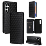 Custodia per telefono in pelle con texture a griglia cubica., For Samsung Galaxy A16 4G / 5G, For Samsung Galaxy A15 4G / 5G, For Samsung Galaxy A55 5G, For Samsung Galaxy A35 5G