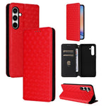 Custodia per telefono in pelle con texture a griglia cubica., For Samsung Galaxy A16 4G / 5G, For Samsung Galaxy A15 4G / 5G, For Samsung Galaxy A55 5G, For Samsung Galaxy A35 5G