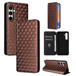 Custodia per telefono in pelle con texture a griglia cubica., For Samsung Galaxy A16 4G / 5G, For Samsung Galaxy A15 4G / 5G, For Samsung Galaxy A55 5G, For Samsung Galaxy A35 5G