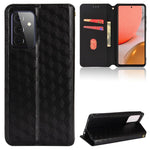 Custodia per telefono in pelle con texture a griglia cubica., For Samsung Galaxy A52 4G / 5G / A52s 5G, For Samsung Galaxy A12 / A12 Nacho / M12, For Samsung Galaxy A02s / A03s 164.2mm, For Samsung Galaxy A22 5G Japan Version