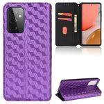 Custodia per telefono in pelle con texture a griglia cubica., For Samsung Galaxy A52 4G / 5G / A52s 5G, For Samsung Galaxy A12 / A12 Nacho / M12, For Samsung Galaxy A02s / A03s 164.2mm, For Samsung Galaxy A22 5G Japan Version