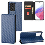 Custodia per telefono in pelle con texture a griglia cubica., For Samsung Galaxy A13 5G / A04s, For Samsung Galaxy A53 5G, For Samsung Galaxy A73 5G, For Samsung Galaxy A03 Core