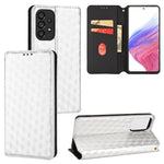 Custodia per telefono in pelle con texture a griglia cubica., For Samsung Galaxy A13 5G / A04s, For Samsung Galaxy A53 5G, For Samsung Galaxy A73 5G, For Samsung Galaxy A03 Core