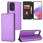 Custodia per telefono in pelle con texture a griglia cubica., For Samsung Galaxy A13 5G / A04s, For Samsung Galaxy A53 5G, For Samsung Galaxy A73 5G, For Samsung Galaxy A03 Core