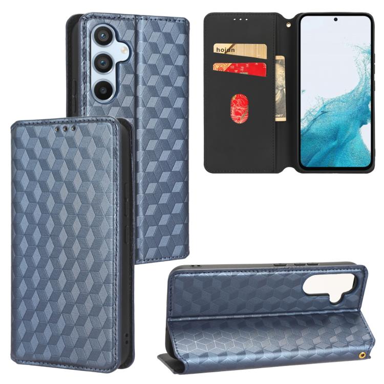 Custodia per telefono in pelle con texture a griglia cubica., For Samsung Galaxy A34 5G, For Samsung Galaxy A54 5G, For Samsung Galaxy A23e / A23s, For Samsung Galaxy A04 4G / M13 5G