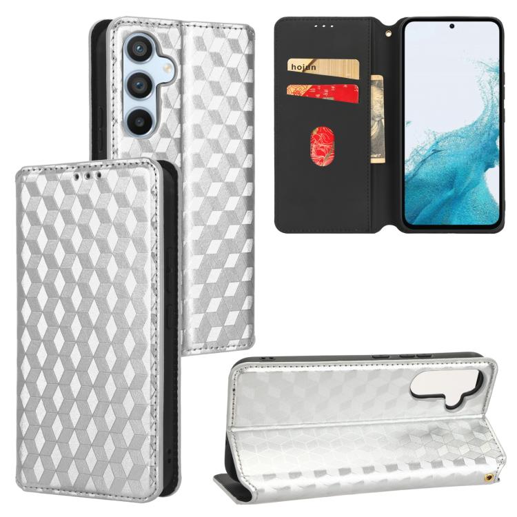 Custodia per telefono in pelle con texture a griglia cubica., For Samsung Galaxy A34 5G, For Samsung Galaxy A54 5G, For Samsung Galaxy A23e / A23s, For Samsung Galaxy A04 4G / M13 5G