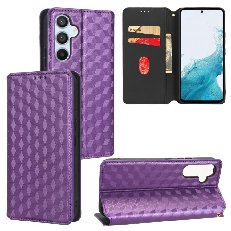 Custodia per telefono in pelle con texture a griglia cubica., For Samsung Galaxy A34 5G, For Samsung Galaxy A54 5G, For Samsung Galaxy A23e / A23s, For Samsung Galaxy A04 4G / M13 5G