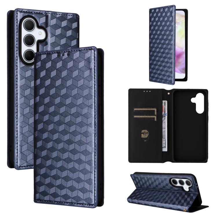 Custodia per telefono in pelle con texture a griglia cubica., For Samsung Galaxy A07 4G / 5G, For Samsung Galaxy A06 4G / 5G, For Samsung Galaxy A56 5G / A36 5G, For Samsung Galaxy A26 5G