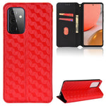 Custodia per telefono in pelle con texture a griglia cubica., For Samsung Galaxy A22 5G, For Samsung Galaxy A32 4G, For Samsung Galaxy A02 / M02, For Samsung Galaxy A72