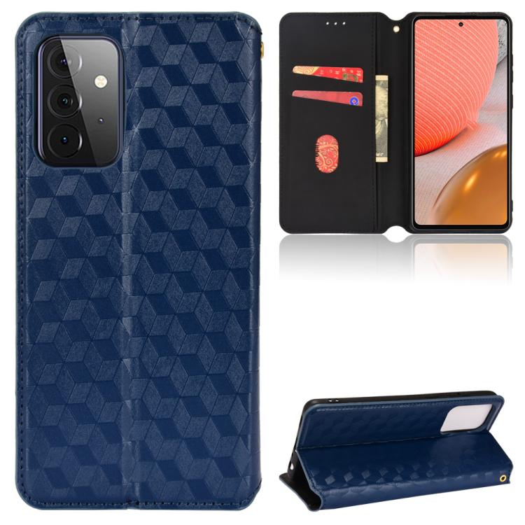 Custodia per telefono in pelle con texture a griglia cubica., For Samsung Galaxy A22 5G, For Samsung Galaxy A32 4G, For Samsung Galaxy A02 / M02, For Samsung Galaxy A72