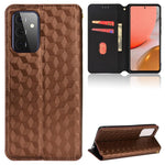 Custodia per telefono in pelle con texture a griglia cubica., For Samsung Galaxy A22 5G, For Samsung Galaxy A32 4G, For Samsung Galaxy A02 / M02, For Samsung Galaxy A72