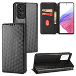 Custodia per telefono in pelle con texture a griglia cubica., For Samsung Galaxy A13 5G / A04s, For Samsung Galaxy A53 5G, For Samsung Galaxy A73 5G, For Samsung Galaxy A03 Core