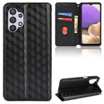 Custodia per telefono in pelle con texture a griglia cubica., For Samsung Galaxy A03 164.2mm Global, For Samsung Galaxy A03 166.5mm EU Version, For Samsung Galaxy A13 4G, For Samsung Galaxy A32 5G / M32 5G
