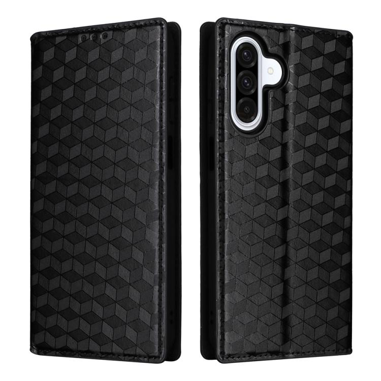 Custodia per telefono in pelle con texture a griglia cubica., For Samsung Galaxy A57 5G, For Samsung Galaxy A37 5G, For Galaxy A27 5G, For Samsung Galaxy A17 4G / 5G