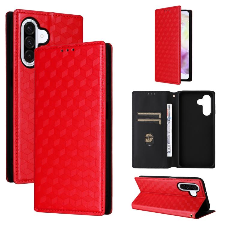 Custodia per telefono in pelle con texture a griglia cubica., For Samsung Galaxy A57 5G, For Samsung Galaxy A37 5G, For Galaxy A27 5G, For Samsung Galaxy A17 4G / 5G