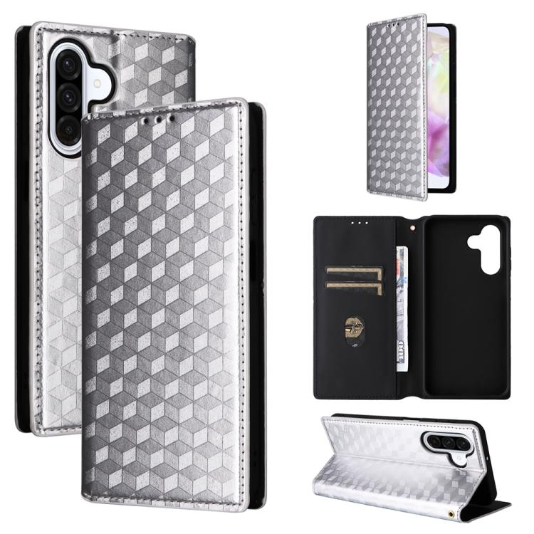 Custodia per telefono in pelle con texture a griglia cubica., For Samsung Galaxy A57 5G, For Samsung Galaxy A37 5G, For Galaxy A27 5G, For Samsung Galaxy A17 4G / 5G