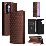 Custodia per telefono in pelle con texture a griglia cubica., For Samsung Galaxy A57 5G, For Samsung Galaxy A37 5G, For Galaxy A27 5G, For Samsung Galaxy A17 4G / 5G