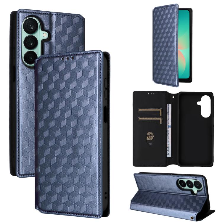Custodia per telefono in pelle con texture a griglia cubica., For Samsung Galaxy A57 5G, For Samsung Galaxy A37 5G, For Galaxy A27 5G, For Samsung Galaxy A17 4G / 5G