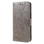 Custodia per telefono in pelle con motivo floreale in rilievo e pizzo., For Samsung Galaxy XCover7 Pro, For Samsung Galaxy XCover7