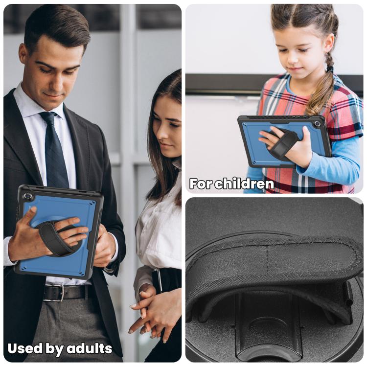 Supporto girevole con impugnatura a nido d'ape e custodia per tablet., For Samsung Galaxy Tab A11+ / A9+, For Samsung Galaxy Tab A11 / A9, For Samsung Galaxy Tab S10 Lite / S9 FE