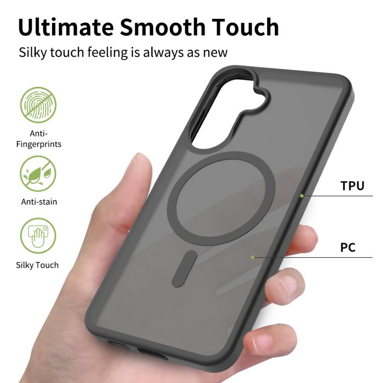 Custodia ibrida in TPU e PC con MagSafe, piacevole al tatto., For Samsung Galaxy A57 5G, For Samsung Galaxy A37 5G, For Samsung Galaxy A36 / A56 5G, For Samsung Galaxy A26 5G, For Samsung Galaxy A16 5G / 4G