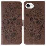 Custodia per telefono in pelle con motivo a rosa e farfalla in rilievo, For iPhone 17e / 16e, For iPhone 17 Pro Max, For iPhone 17 Pro, For iPhone 17