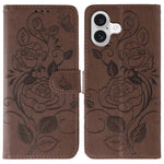 Custodia per telefono in pelle con motivo a rosa e farfalla in rilievo, For iPhone 17e / 16e, For iPhone 17 Pro Max, For iPhone 17 Pro, For iPhone 17