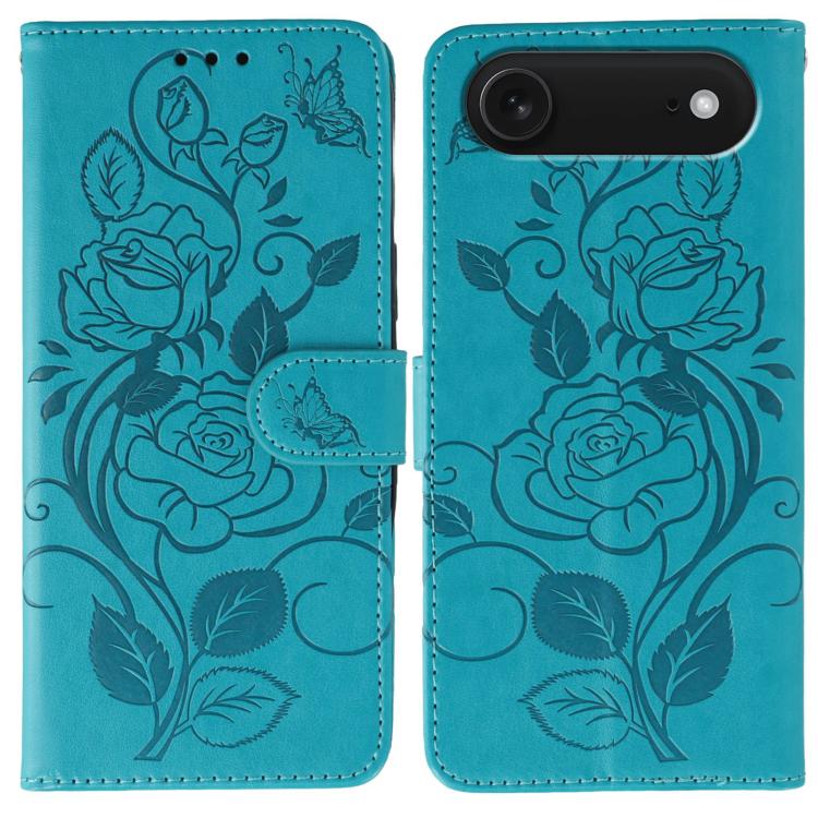 Custodia per telefono in pelle con motivo a rosa e farfalla in rilievo, For iPhone Air