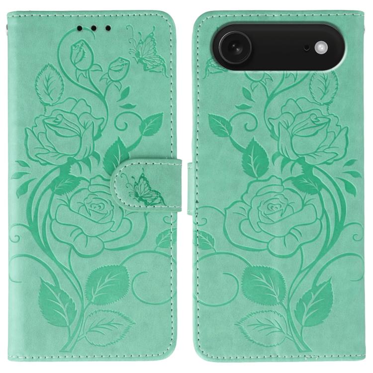 Custodia per telefono in pelle con motivo a rosa e farfalla in rilievo, For iPhone Air