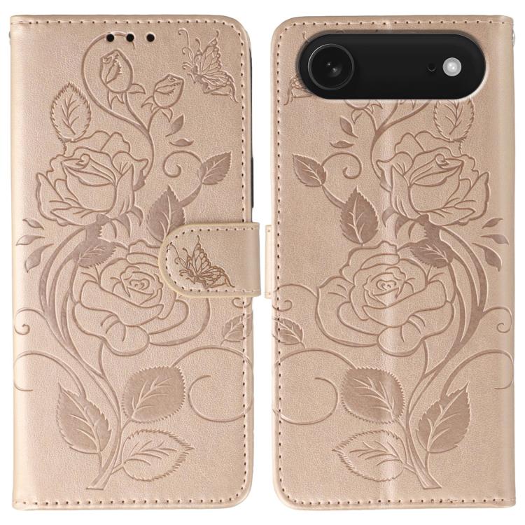 Custodia per telefono in pelle con motivo a rosa e farfalla in rilievo, For iPhone Air
