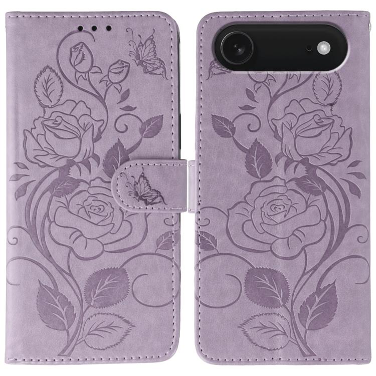 Custodia per telefono in pelle con motivo a rosa e farfalla in rilievo, For iPhone Air