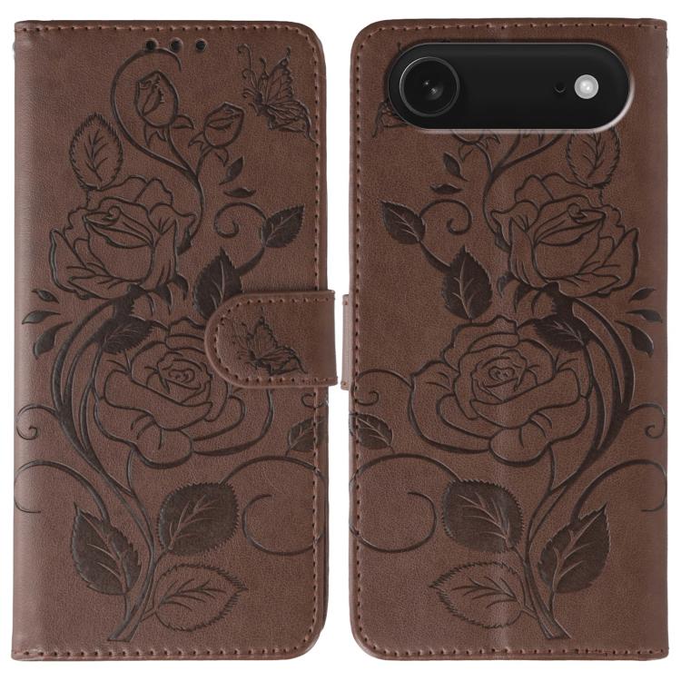 Custodia per telefono in pelle con motivo a rosa e farfalla in rilievo, For iPhone Air