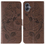 Custodia per telefono in pelle con motivo a rosa e farfalla in rilievo, For Samsung Galaxy A16 4G / 5G, For Samsung Galaxy A05