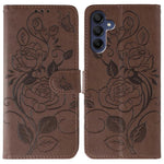 Custodia per telefono in pelle con motivo a rosa e farfalla in rilievo, For Samsung Galaxy A16 4G / 5G, For Samsung Galaxy A05