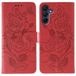 Custodia per telefono in pelle con motivo a rosa e farfalla in rilievo, For Samsung Galaxy A16 4G / 5G, For Samsung Galaxy A05