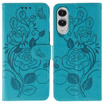 Custodia per telefono in pelle con motivo a rosa e farfalla in rilievo, For Samsung Galaxy S26 Edge 5G, For Samsung Galaxy S25 Edge 5G