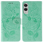 Custodia per telefono in pelle con motivo a rosa e farfalla in rilievo, For Samsung Galaxy S26 Edge 5G, For Samsung Galaxy S25 Edge 5G