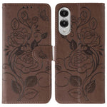 Custodia per telefono in pelle con motivo a rosa e farfalla in rilievo, For Samsung Galaxy S26 Edge 5G, For Samsung Galaxy S25 Edge 5G
