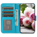 Custodia per telefono in pelle con motivo a rosa e farfalla in rilievo, For Samsung Galaxy S26 Edge 5G, For Samsung Galaxy S25 Edge 5G